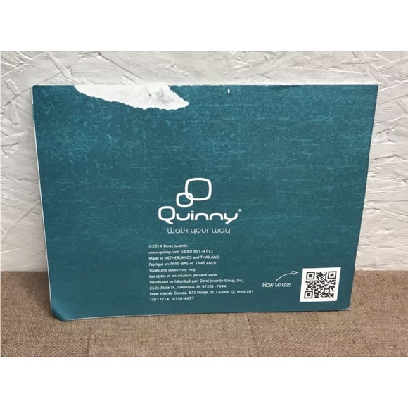 QUINNY Yezz Stroller Seat Cover BLUE LOOP #CV298ALQ w/ Booklet - Picture 9 of 12